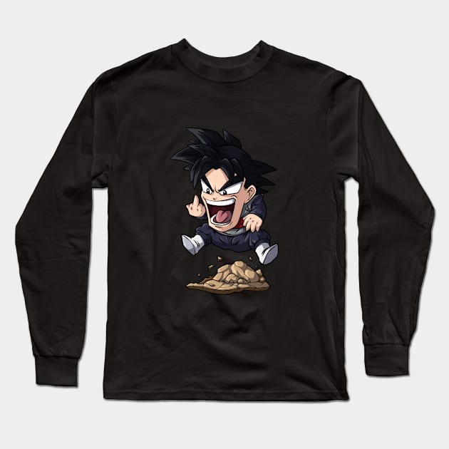 Black Goku Fuck - Dragonball z | Anime Long Sleeve T-Shirt by Hi Monday